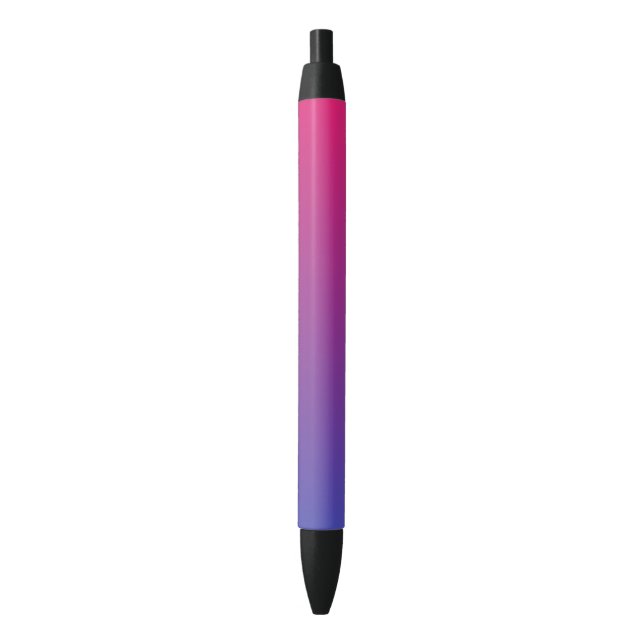 Stylo Noir Motif Ombre rose et violet (devant Vertical)