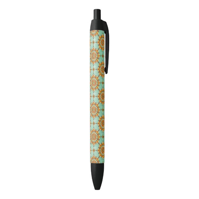 Stylo Noir Motif ornemental (Bas (Vertical))