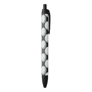 Stylo Noir Motif peint de boule de golf