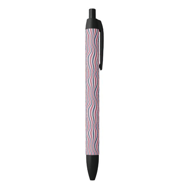 Stylo Noir Motif rayé 2 (Bas (Vertical))