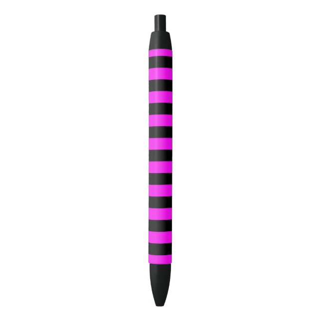 Stylo Noir Motif rayé pourpre et noir Coloured (devant Vertical)