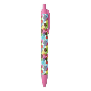 Stylo Noir Motif rond 2 d'enfants de bulles