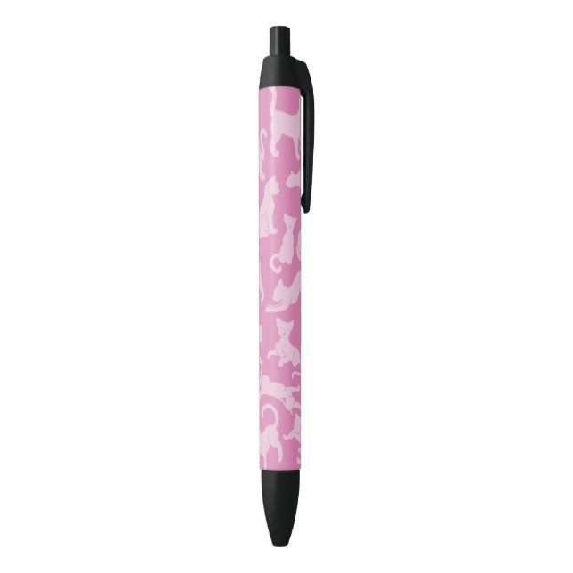 Stylo Noir Motif rose de chat (Bas (Vertical))