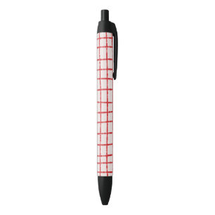 Stylo Noir Motif rouge rose gras et élégant