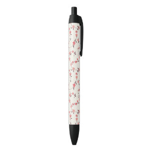 Stylo Noir Motif sans couture d'aquarelle avec le ressort
