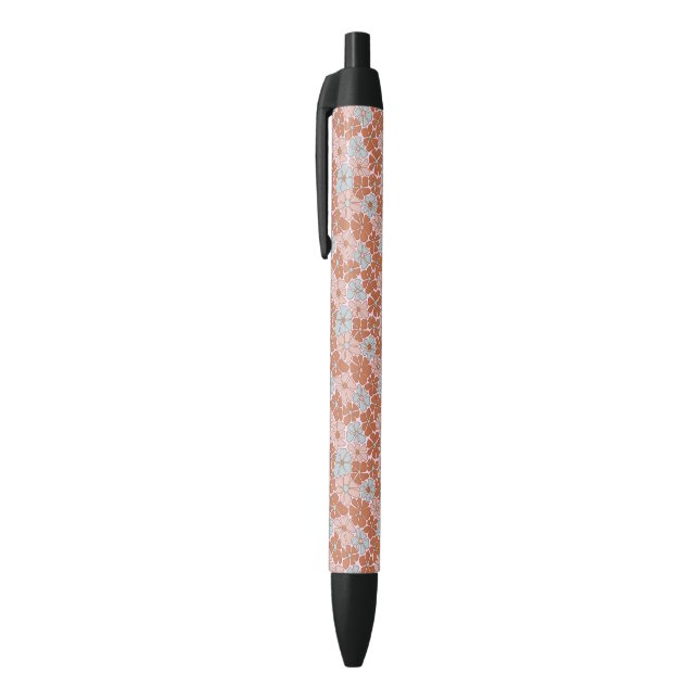 Stylo Noir Motif sans couture rétro (Haut (Vertical))