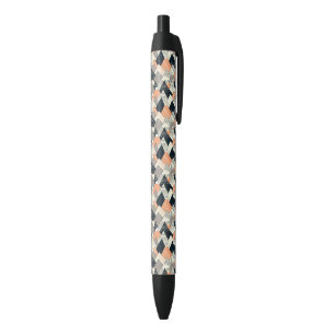 Stylo Noir Motif scandinave de montagne de style