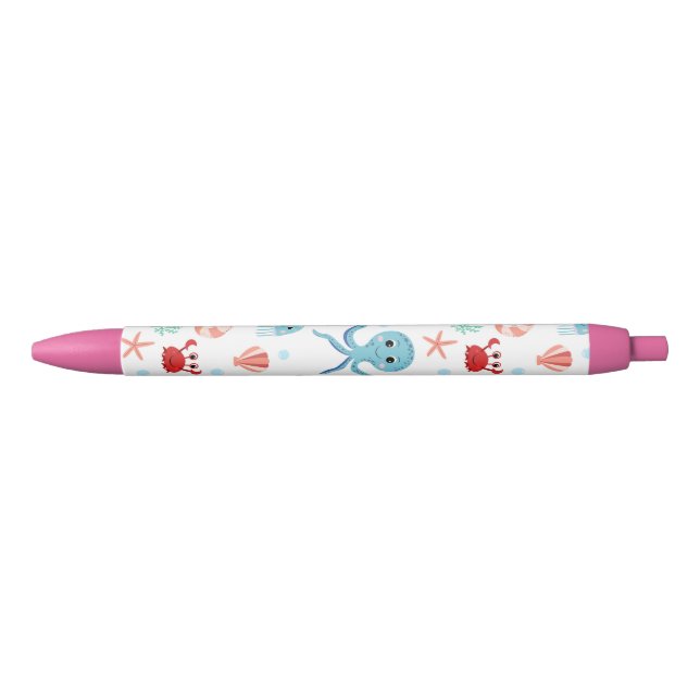 Stylo Noir Motif Sea World (Devant)
