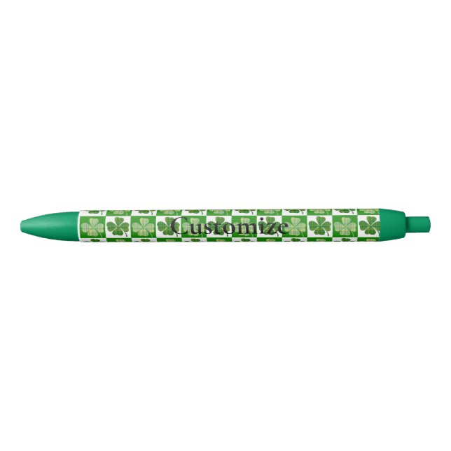 Stylo Noir Motif shamrock Thunder_Cove (Devant)
