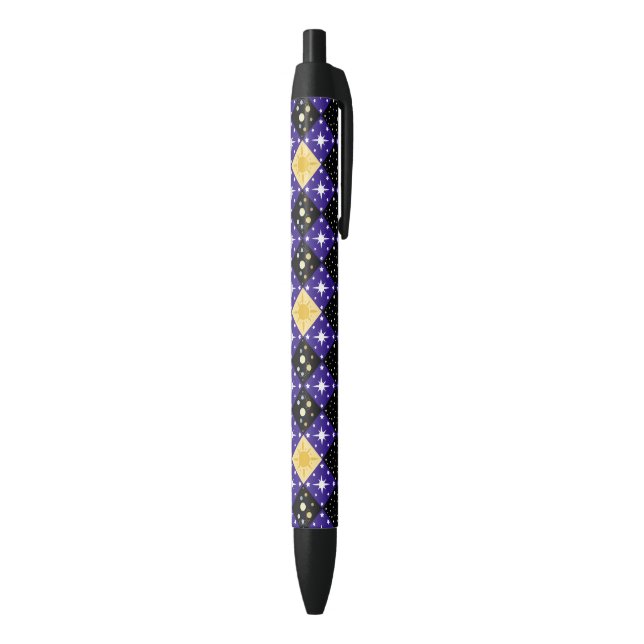 Stylo Noir Motif spatial (Bas (Vertical))