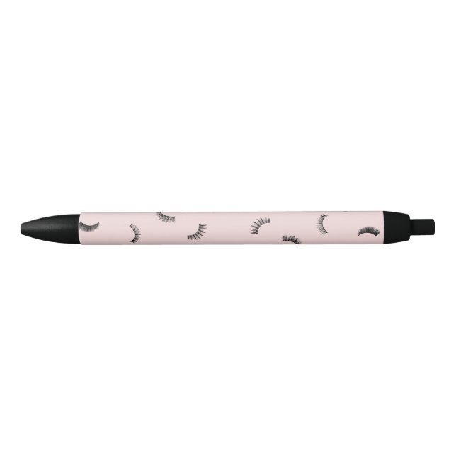 Stylo Noir Motif tendance Black and Pink Lashes (Devant)
