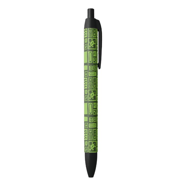 Stylo Noir Motif Tiki (Bas (Vertical))