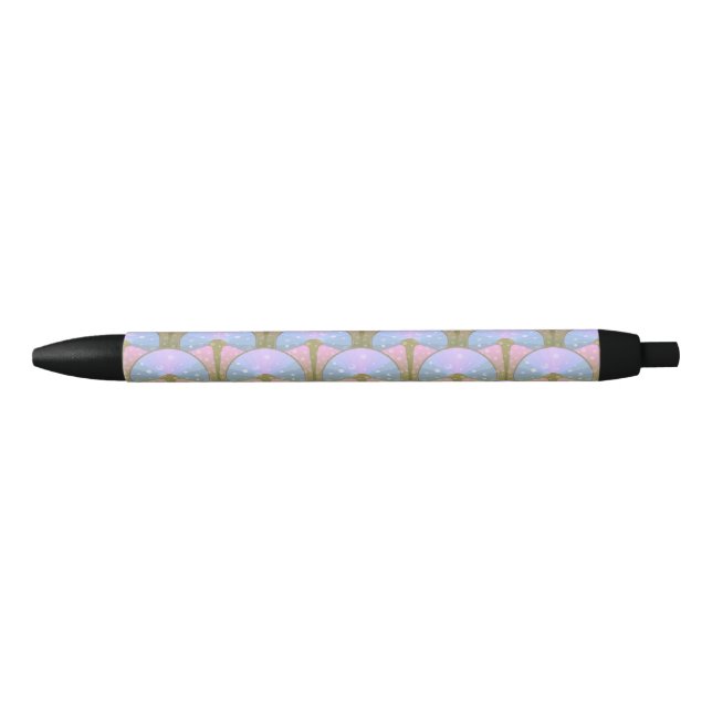 Stylo Noir motif transparent (Devant)