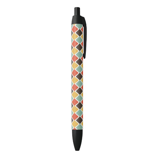 Stylo Noir Motif tribal de mode d'ikat moderne (Bas (Vertical))