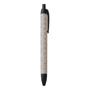 Stylo Noir Motif tribal d'éléphant ethnique bleu