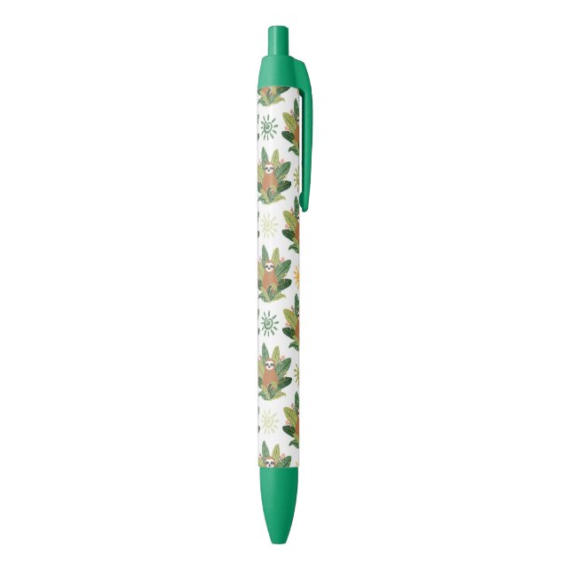Stylo Noir Motif tropical de paresse (Bas (Vertical))