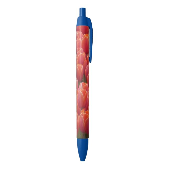 Stylo Noir Motif Tulipes rougesStylet de réglage personnalisé (Bas (Vertical))