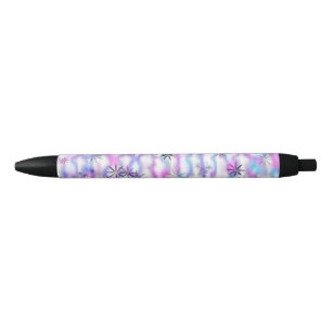 Stylo Noir Motif Vagues Étoilées Envoûtantes