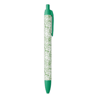 Stylo Noir Motif vert de biologie