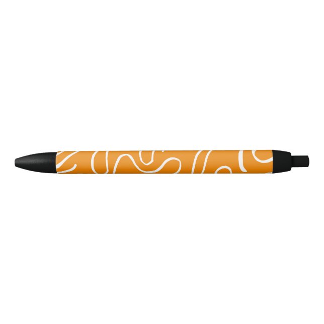 Stylo Noir Motif Vibre Abstraite (Devant)