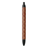 Motif vintage damassé or et rouge foncé