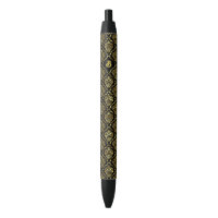 Motif vintage or et noir