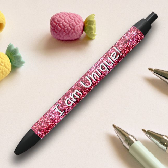 Stylo Noir Motivation et confiance en soi - Je suis unique (Créateur téléchargé)