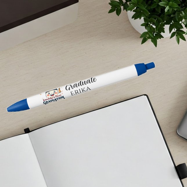 Stylo Noir Motivational Graduation Pen - Custom Souvenir  (Créateur téléchargé)