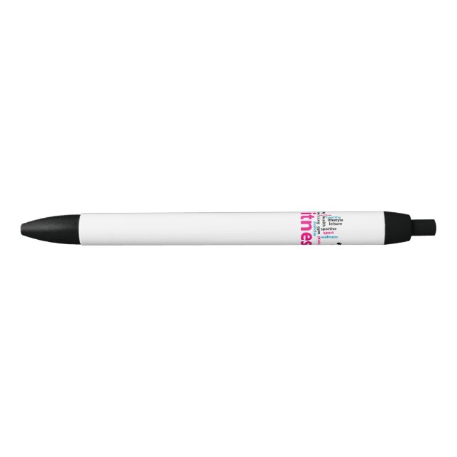 Stylo Noir Mots fitness (Devant)