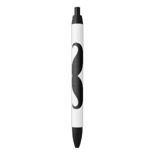 Stylo Noir Moustache rétro