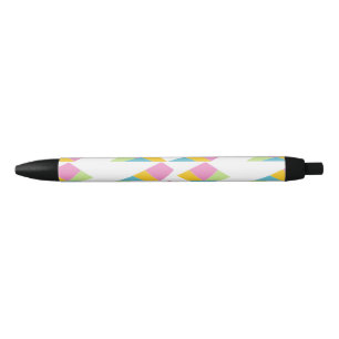 Stylo Noir Multicolore abstrait sur blanc