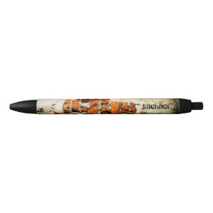 Stylo Noir Mur de brique Cool grafiti orange blanc nom person
