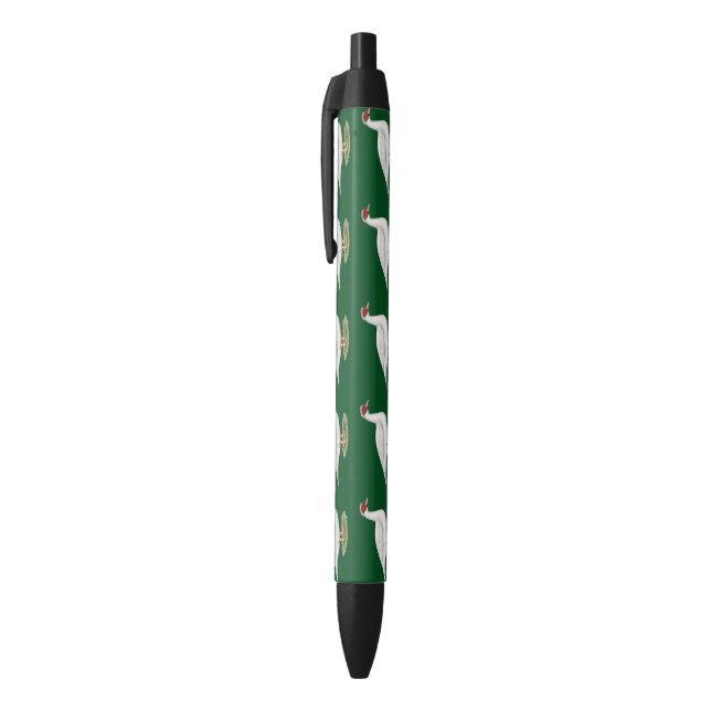Stylo Noir Muscovy blanc de canard (Haut (Vertical))