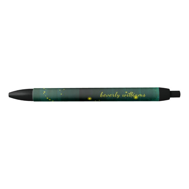 Stylo Noir Myriad de Turquoise & Lumières (Devant)