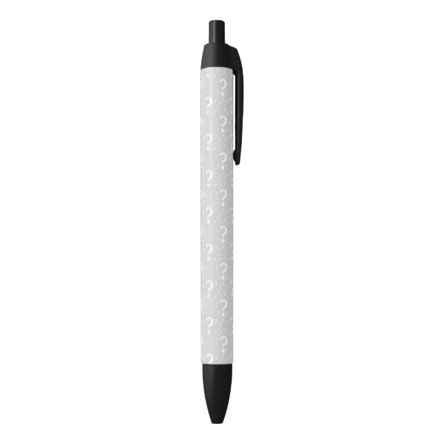 Stylo Noir Mystère point de question énigme puzzle gris clair (Bas (Vertical))