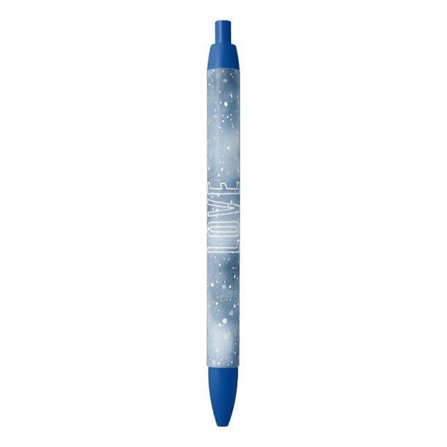 Stylo Noir Neige Bleue (devant Vertical)