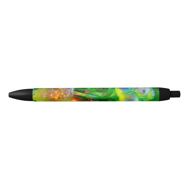 Stylo Noir Neon Llow Dandelions dans Dream Garden (Devant)