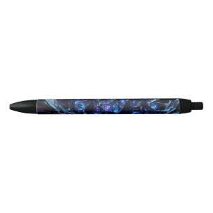 Stylo Noir Neon Nexus : Structure Techno-Organique Intertissé