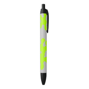 Stylo Noir néon vert citron gris fun
