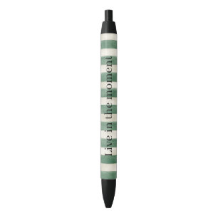 Stylo Noir Noël Green Cream Stripes