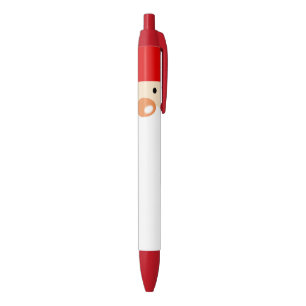 Stylo Noir Noël mignon le père noël font face