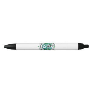 Stylo Noir Noël vert - Père Noël et design de recyclage