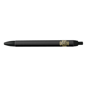 Stylo Noir noeud d'or celtique