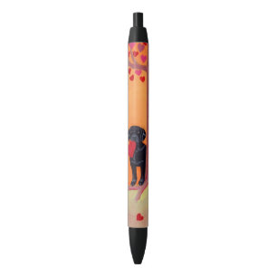 Stylo Noir Noir Labrador de couleur d'automne