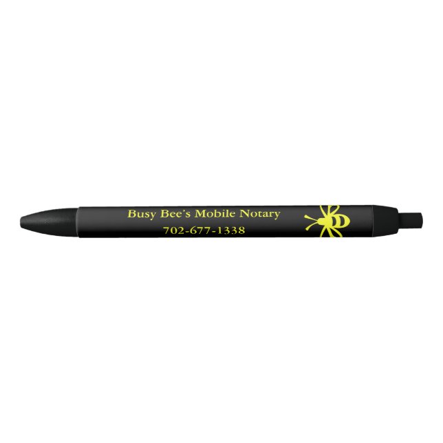 Stylo noir Noir noir pour Notaire Busy Bee (Devant)