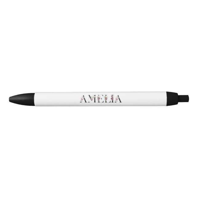 Stylo Noir Nom Amelia (Devant)