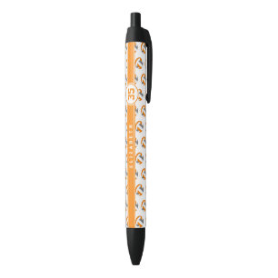 Stylo Noir nom d'athlète personnalisé ballons de volley orang