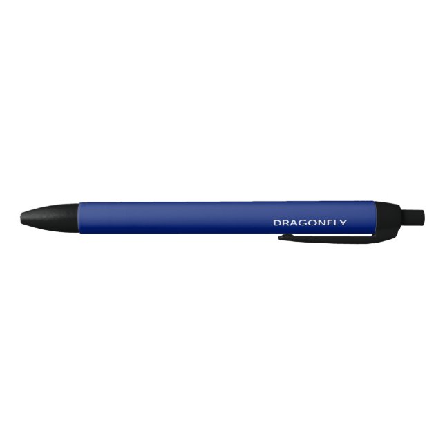 Stylo Noir Nom de la couleur bleue de la libellule (Bas)
