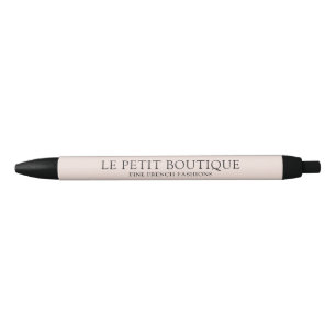 Stylo Noir Nom d'entreprise professionnel rose moderne marqué
