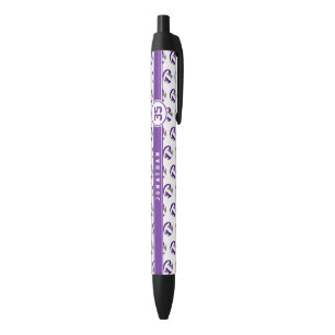Stylo Noir nom du joueur de volley-ball gris violet numéro de